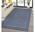 Šnúrkový koberec Relax ramka modrý