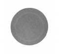 Šnúrkový koberec Relax ramka sivý, kruh
