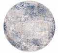 Koberec PORTLAND G512B bílý / tmavě modrý kruh