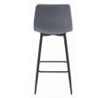 Barová židle ARCETO sametová tmavě šedá (černé nohy)