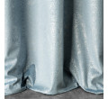 Hotový závěs KYPR stříbrný-modrý - na pásce