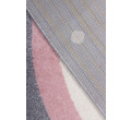 Detský koberec Kiddy MESIAC sivý / rúžový
