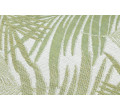 Koberec / behúň šnúrkový SIZAL SION Lístie Palmy, tropický 2837 ploské tkanie biely / zelený
