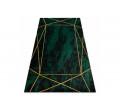 Koberec EMERALD exkluzivní 1022 glamour, styl geometrický, marmur lahvově zelený/zlatý