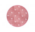 Koberec HEARTS kruh Jeans  - ružový