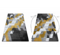 Koberec INTERO TECHNIC 3D Romby Trojúhelníky zlatý