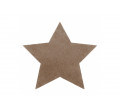 Koberec protiskluzový SHAPE 3148 hvězda Shaggy - velbloud, béžový plyš