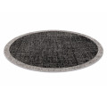 Koberec SIZAL FLOORLUX kruh 20401 Ramka černý / stříbrný