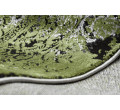 Koberec VINCI 1407 Rozeta vintage - strukturální - zelený / antracit
