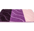 Sada koupelnových koberečků FIORI růžová / fialová, pruhy