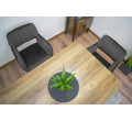 Jedálenská stolička AMALFI zamat sivý (čierne nohy) 