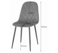 Set čtyř jídelních židlí ASTI tmavě šedé (4ks)