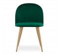 Set troch jedálenských stoličiek BELLO zamatové zelené (3ks)