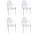 Set štyroch stoličiek BUSAN priesvitné (4ks)