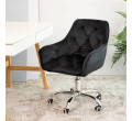Kancelářská židle FLOSSI sametová černá 859248