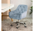 Kancelářská židle FLOSSI sametová modrá 859255