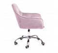 Kancelářská židle FLOSSI sametová růžová ALL 859231