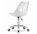 Otočná stolička PRINT - bielo/ružová