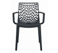 Set tří židlí OKIN černé (3ks)