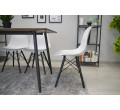 Set tří jídelních židlí OSAKA bílé (černé nohy) 3ks