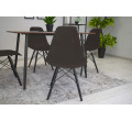 Set tří jídelních židlí OSAKA kávové (černé nohy) (3ks)