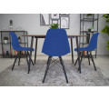 Jídelní židle OSAKA modrá (černé nohy)