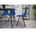 Set troch jedálenských stoličiek OSAKA modré (čierne nohy) (3ks)