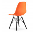 Set dvoch jedálenských stoličiek OSAKA oranžové (čierne nohy) 2ks