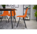 Set dvoch jedálenských stoličiek OSAKA oranžové (čierne nohy) 2ks