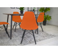 Set troch jedálenských stoličiek OSAKA oranžové (čierne nohy) 3ks