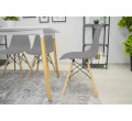 Set dvou jídelních židlí OSAKA šedé (hnědé nohy) 2ks