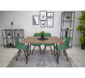 Set dvou jídelních židlí OSAKA zelené (černé nohy) 2ks