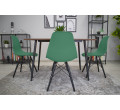 Set troch jedálenských stoličiek OSAKA zelené (čierne nohy) 3ks