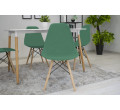 Set dvou jídelních židlí OSAKA zelené (hnědé nohy) 2ks