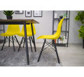Jídelní židle OSAKA žlutá (černé nohy)