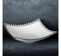 Dekorativní miska ELORA 01 bílá / stříbrná
