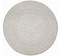 Šňůrkový oboustranný koberec Brussels 205580/10010 šedý / krémový kruh