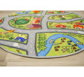 Detský koberec Uličky 12 zelený kruh 