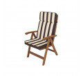 Polštář na na zahradní židli ELIZA oxford, hnědý / béžový