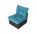 Polštář na ratanovou židli R1 EMMA TECH modrý ekolen