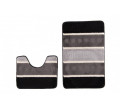 Sada koupelnových koberečků MULTI B5016 řecký, černý, šedý
