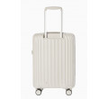 Bílý kabinový kufr Marbella s drážkami