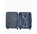 Střední modrý kufr s kombinačním zámkem