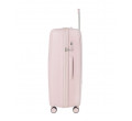 Velký růžový kufr Marbella s drážkami