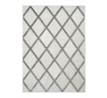 Šňůrkový koberec Stella D413A Romby šedý / stříbrný / krémový