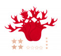 Vánoční obal na příbory - 311377 červený jelen 