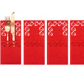 Vianočný obal na príbory - KF357 červené