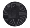 Obojstranný koberec DuoRug 5842 antracitový kruh 