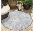 Obojstranný koberec DuoRug 5845 sivý kruh 