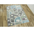 Metrážový koberec Lima C262A uličky, pastelový / tyrkysový